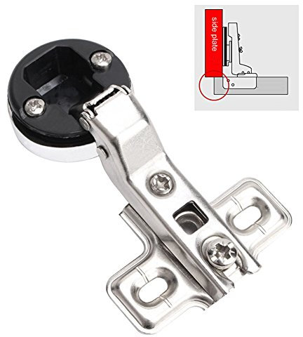 26mm Hole Hinge for Cabinet Glass Door Glass Door Hinges for cabinets (4PCS, Half Overlay)