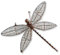 Thai Gifts Metal Wall Art Dragonfly in Copper Wire - Wingspan 30cm