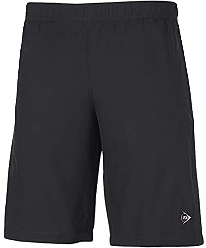 Dunlop Herren Sport Tennis Kurze Sporthose – Club Line, Woven Short, Schwarz