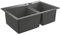 Grohe 31657AT0 - K700 Fregadero doble con desagüe, Gris (Granite Gray), 83.8 x 55.9 cm