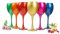 Sendez 6 Mix Weingläser 300ml Metall-Optik Weinglas Rotweingläser Weißweinglas