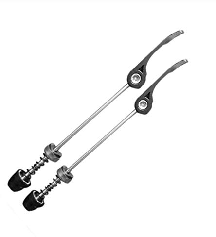 IKAAR 1 Pair Quick Release Skewer, Bicycle Quick Release Skewer Front and Rear Wheel Hub Cycling Quick Releases for Road Mountain Bicycle MTB Black