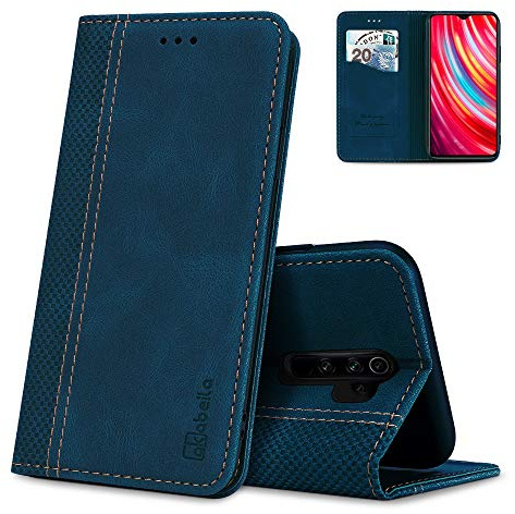 AKABEILA Hülle für Xiaomi Redmi Note 8 Pro Handyhülle PU Leder Flip Case Ständer Brieftasche Schutzhülle Klapphülle Tasche Case mit [Kartenfach] [Standfunktion] [Magnetisch]