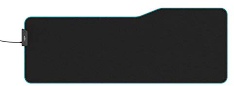 uRage Gaming-Mauspad “Lethality 400 Illuminated”, schwarz, Anti-Rutsch-Beschichtung, für schnelle Bewegung, inkl. LED-Beleuchtung, XXL-Mousepad, kabelgebunden, 90 x 34 cm