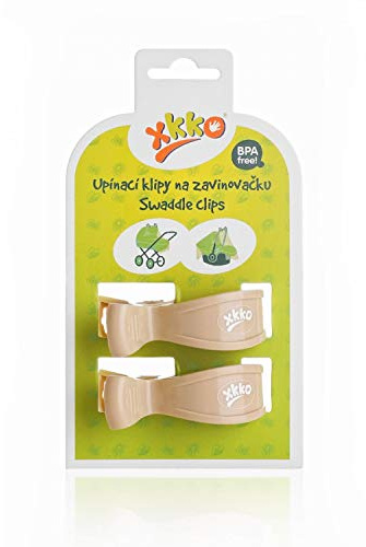XKKO Kinderwagen Kutschen Klammer - 2 Stück Pastell Braun