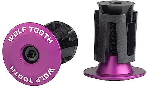 Wolf Tooth Components Wolfszahn-Endstopfen, Legierung, Violett, 2 Stück