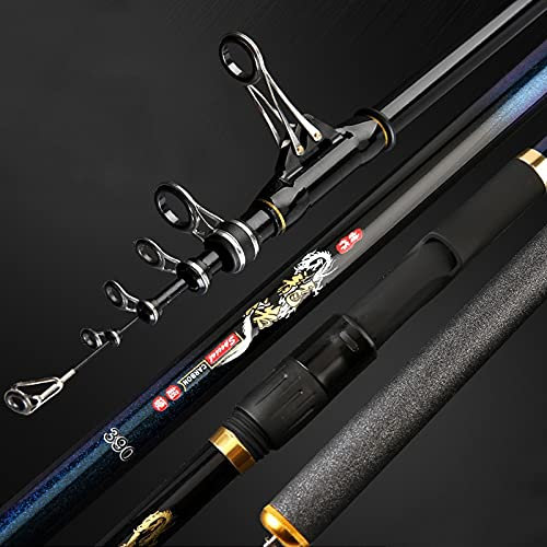 Catch Artifact Hight CO2-Distanz-Wurfstange 2.7-4.8m Leistungsstarke Teleskop-Spinnen-Angelstab-zusammenklappbare Linie-Ring-Karpfen-Feeder-Rod (Size : 360cm)