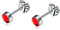 Artskin Boucles d'oreilles en titane G23 pour femmes filles boucles d'oreilles hypoallergéniques en cristal de zircone 7mm boucles d'oreilles pour oreilles sensibles