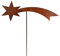 Edelrost-Weihnachsstern, Stern von Bethlehem (mit Gartenstecker)
