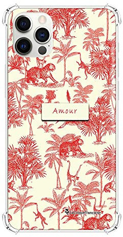 Lacoquefrancaise Coque Souple renforcée pour iPhone 12/12 Pro modèle Botanic Amour