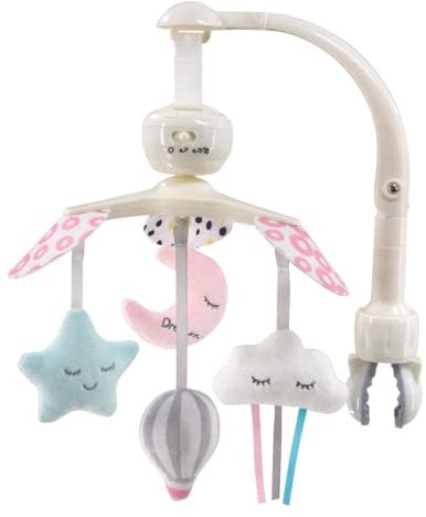 LADIDA Baby Mobile, Plays Music and Spins, Weather and Night Sky Theme, Easily Portable and Transportable (Fly up high)