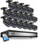 ZOSI 16CH 1080P Außen Überwachungssystem mit 2TB Festplatte und 16X 2MP Überwachungskamera, Bewegungerkennung, Email Alarm