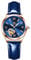 RORIOS Élégante Montre Femme Mécanique Automatique Montre avec Bracelet en Cuir Lumineuses Montre-Bracelet pour Femmes Filles(Rose Bleu)