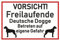 Samunshi® Aufkleber Vorsicht Deutsche Dogge - Schild Sticker Hinweisschild Warnschild Vorsicht Hund 25 x 16,7cm Vorsicht Deutsche Dogge schwarz