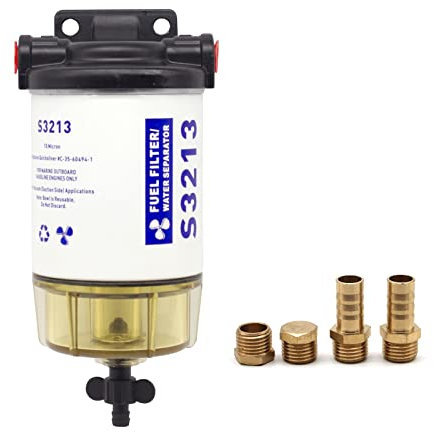 AOOSL Fuel Filter Marine Fuel Water Separator With Clear Bowl Replacement for Marine Outboard Motor Mercury Replaces S3213