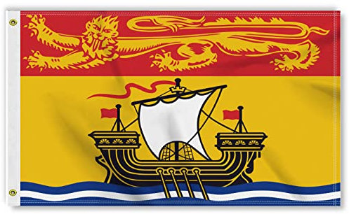 90 x 150 cm große Flagge von New Brunswick, großes 100D Kanada-Provinz, Outdoor-Banner, kanadische Dekoration für Terrasse, Garten, mit Messingöse