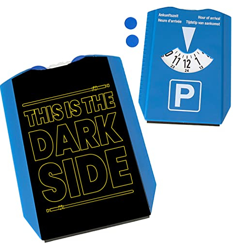 This is The Dark Side Parkscheibe für Filmfans witzige Parkscheibe mit dunkler Seite auf der Rückseite und Anspielung auf Filmfranchise