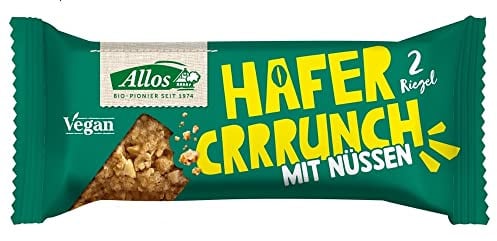 Allos Hafercrrrunch Riegel, Nüsse, 50g