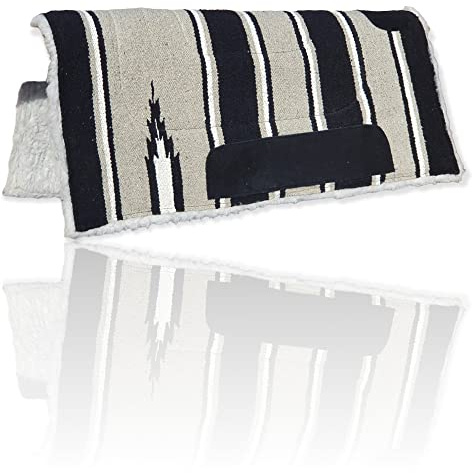Horse Western Saddle Blanket Pad Handmade Saddle Pad Numnah 32X32 (GREY)