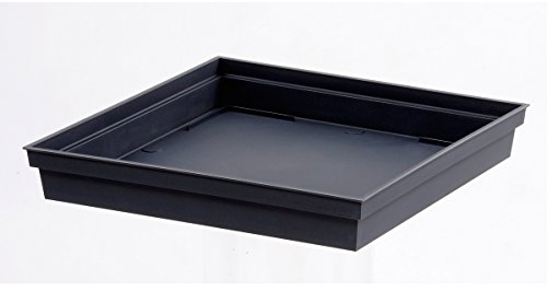 Soucoupe Toscane carrée 32 cm- Anthracite - Eda