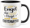 Stiefschwester Geschenk Tasse, Engel ohne Flügel nennt man Stiefschwester Geschenkidee Kaffeetasse mit süßem Spruch Stiefgeschwister Kaffee-Becher Familie Geburtstag Weihnachten (Stiefschwester)