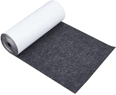 BENECREAT 25 cm X 4 m Dunkelgrauer Selbstklebender Filzstoff, Schmuckkästchen-Filz-Liner Für Box-Liner, Tassenmatten, Bilderrahmen, Stuhlbeine, 1 mm Dick