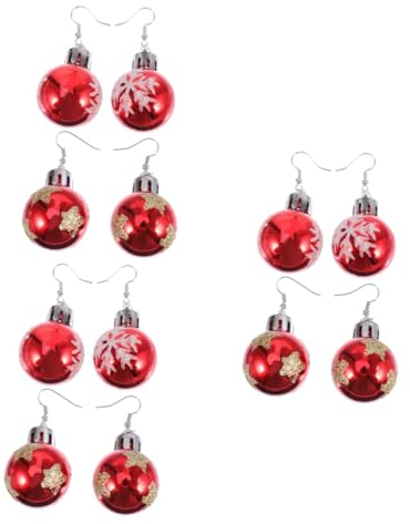 Amosfun 6paare Weihnachtliche Kugel-ohrringe Für Damen Kreative Ohrhänger Festlichem Design Für Weihnachten Partys Und Besondere Anlässe Farbenfrohe Und Auffällige Schmuckstücke