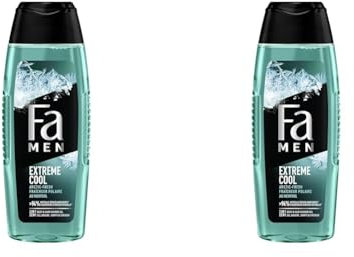 Fa Men - Gel Douche Corps Homme - Extreme Cool - Formule de pH neutre pour la peau - Testé sous contrôle dermatologique - Bouteille de 250 ml (Lot de 2)