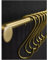 DaylyFav 7 Pack Solid Copper Brass S Hooks for Hanging Jeans Pan Pots Holder Rack Hangers Gold S-Shaped Hooks for Coffee Mugs Kitchenware Utensils Rail