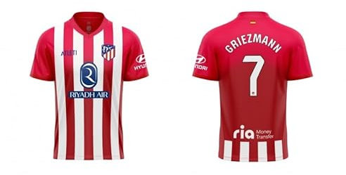 ATM Official Home Jersey 23-24 Griezmann 8 T-Shirt Unisexe pour Adulte