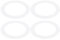 PATIKIL Goof Rings Inner Diameter 4.13, Outer Diameter 5.91, 4 Pcs Metal Goof Rings Cover Recessed Light Trim for Ceiling Wall Fixtures Can Lighting Down Light LED, Matte Finish White