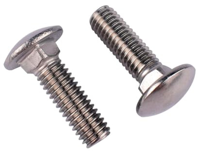 VAMUOEFL Lot de 10 vis de boulons de carrosserie 5/16-18 x 3/4, acier inoxydable 18-8, tête ronde, col carré, filetage grossier UNC
