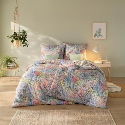 ESTELLA Mako Interlock Jersey Bettwäsche Rosalie Multicolor 1 Bettbezug 135 x 200 cm + 1 Kissenbezug 80 x 80 cm