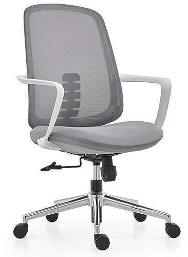 Bürostuhl, ergonomischer Schreibtischstuhl, Netz-Computerstuhl, höhenverstellbar, Home-Office-Schreibtischstühle mit Lordosenstütze, bequemer Drehstuhl für Führungskräfte (Farbe: /Grau A) (/Blau)