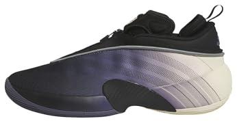 adidas Unisex-Adult D.O.N Issue 7 Basketball, Black/Preloved Violet/Warm Vanilla, 12