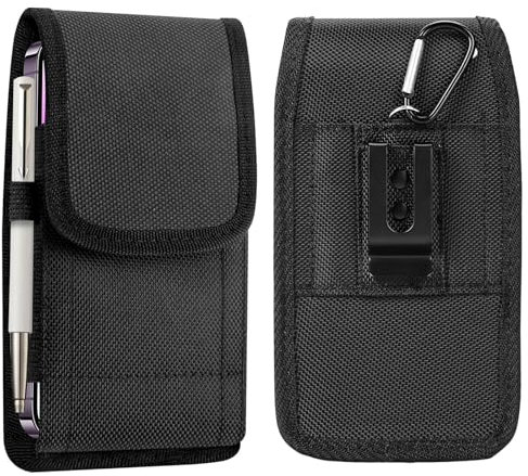 éTuis de Ceinture pour TéLéPhones Portables,Universel Sacoche Ceinture Telephone Portable Homme,Noir Pochette,pour Hommes Adapté au Camping en Plein Air,Aux ActivitéS de Plein Air,etc