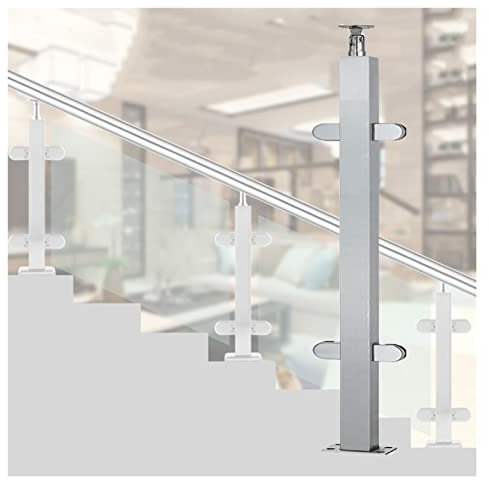 Barandilla de láminas acrílicas para Vidrio, Panel de Madera acrílica, balaustrada de Vidrio de Acero Inoxidable para Poste, Pasillo, escaleras, Plataforma Interior y Exterior, pos