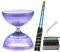 TopHomer Diabolo Jonglier-Set, mit 3fach-Kugellager, für Anfänger und Profis, mit Ersatzkordel (10 m, professionelle Stange, Netztasche, violett, normaler Stil)