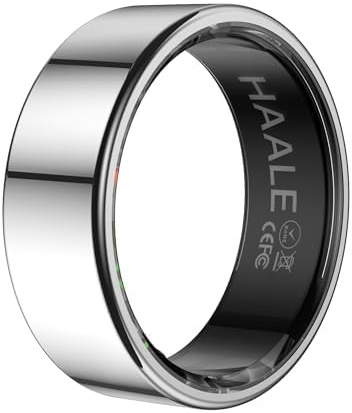 HAALE Smart Ring Fitnesstracker Edelstahl Damen Herren | Bluetooth 5.0 zu Android und iOS; IP68 wasserdicht; überwacht Schlaf, Stress, Zyklus; inklusive kostenloser HAALE App