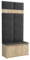 Brent - Garderobenschrank Flur Sonoma Eiche mit sitzbank 100 cm Breit Luton 1 - Multifunktionale Flurgarderobe Set mit Stauraum und Wandpaneel, Garderobe mit Sitzfläche und Kleiderhaken