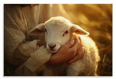ZZXZHTHB Christliches Poster Behold The Lamb of God - Johannes 129 Opferliebe Visuelle Kunst Wandkunst Moderne Dekoration Hängende Kunst Poster 20 x 30 cm
