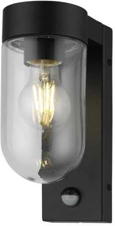 firstchoicelighting Parnie - Black Motion Sensor Outdoor Wall Light
