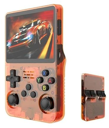 Console rétro Portable Arcadise Console de Jeux Portable R36S - Écran IPS 3,5 - 128 Go - 40 000+ Jeux - Batterie 3500 mAh