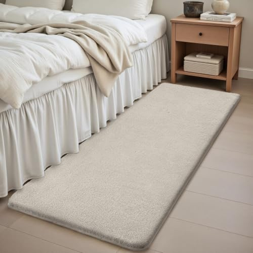 Sour Lemon Kurzflor Teppich Wohnzimmer Sandbeige Teppich Weich 60x120 cm