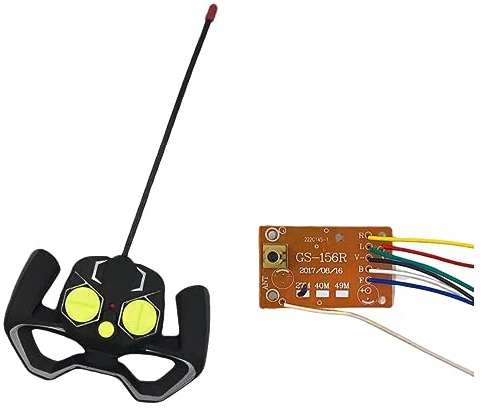 Pegciuho Control Remoto RC de 4 Canales con Antena, Transmisor Y Receptor, Placa de Circuito Impreso, Piezas de Repuesto para Coches RC DIY, Accesorios