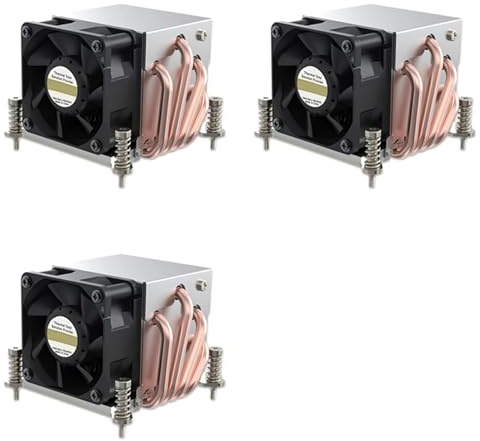 Vjsujehgy 3X Dissipatore di LGA2011-R63 da 150 W per Radiatore LGA 2011 2U 4 Tubi di Dissipatore di LGA2011 di Tipo Quadrato con Passo di Montaggio di 80 mm X 80 Mm