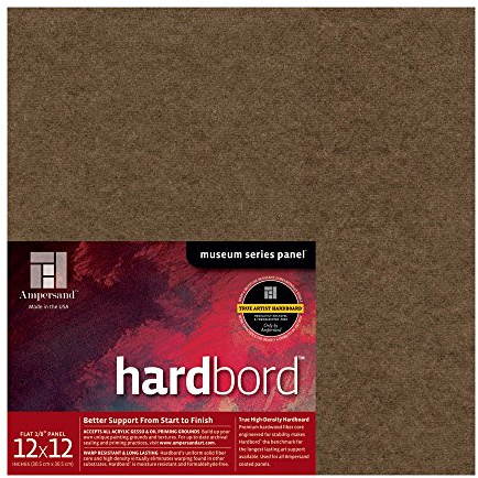 Ampersand Museum Series Hardbord for Painting and Mounting, 1/8 Inch Depth, 12X12 Inch (AMHB122)