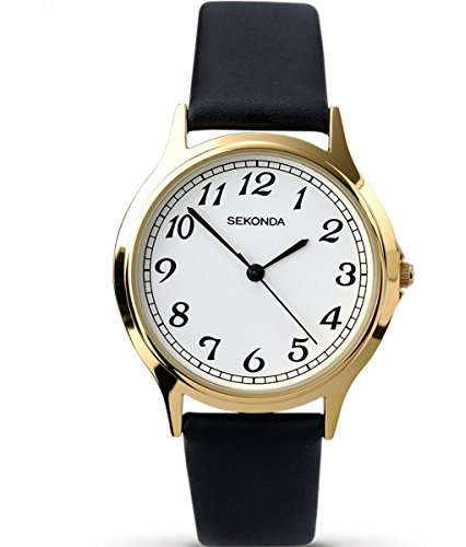SEKONDA Unisex Adult Analogue Classic Quartz Watch with Leather Strap 3134.27