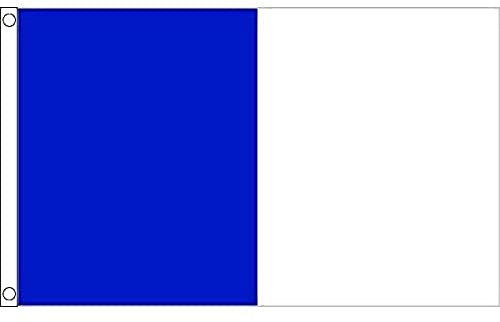 AZ FLAG - Flagge Blau Und Weiss - 150x90 cm - Blau Und Weiss Fahne 100% Polyester mit Messing-Ösen - 110g