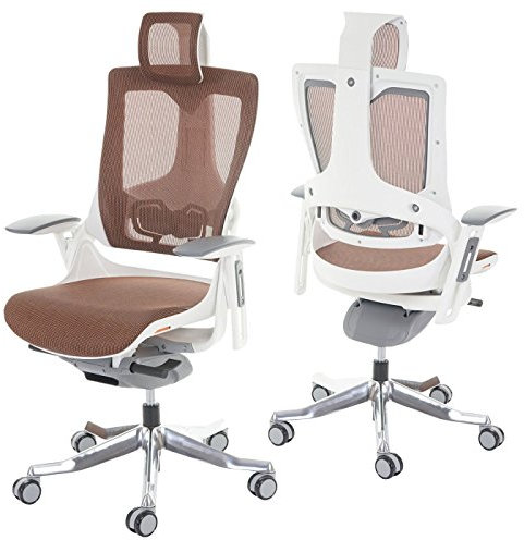 Bürostuhl MERRYFAIR Wau 2, Schreibtischstuhl Drehstuhl, Polster/Netz, ergonomisch - Mandarin